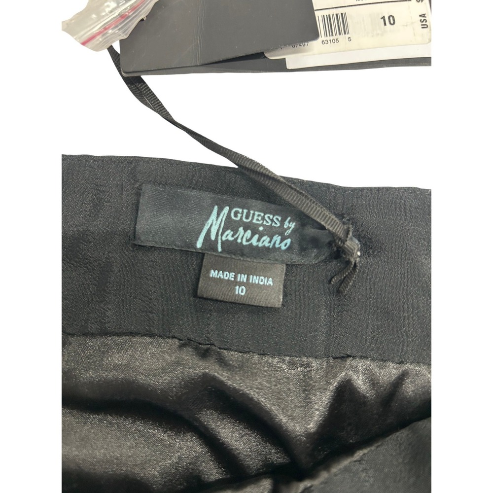 Guess Marciano Pearl Beaded Mini Skirt Size 10 Black Glam Showgirl Y2K Party NWT - Picture 7 of 15